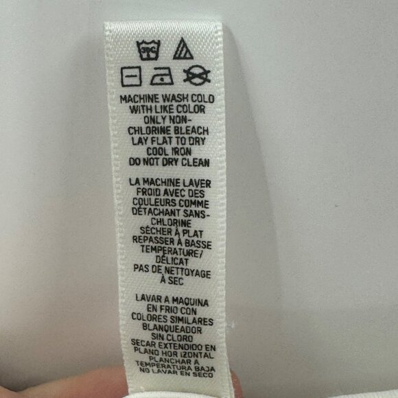 Skims Ivory Tank Top Womens Size Large 92% Cotton 8% Spandex Made In Philippines - Picture 3 of 5